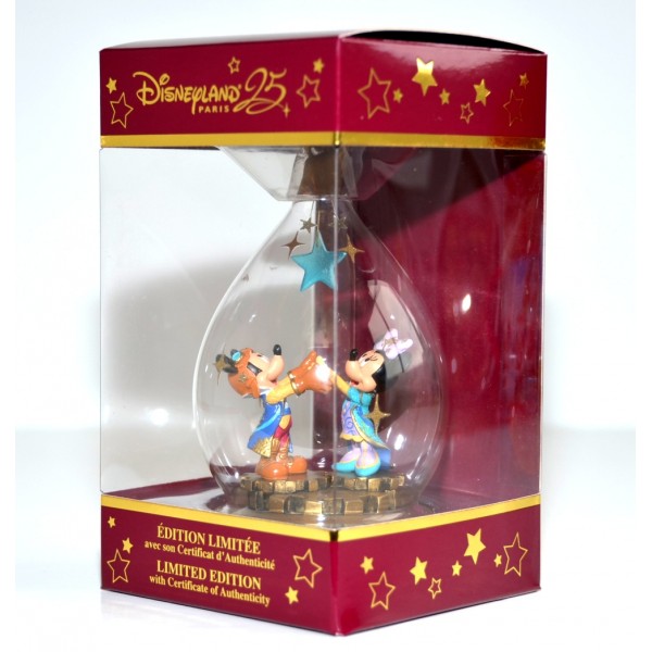 Mickey and Minnie Limited Edition Christmas Bauble, Disneyland Paris 25th Anniversary